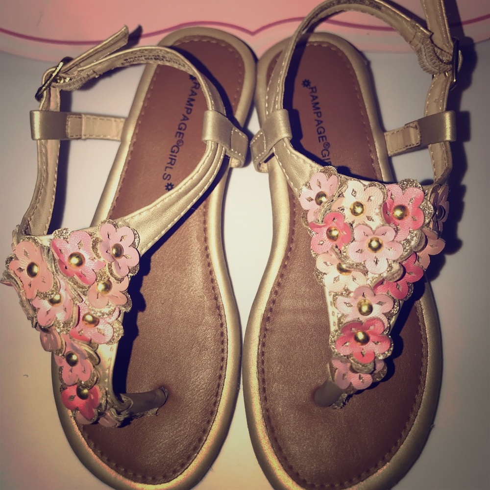 Girls Floral Sandals